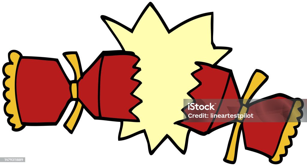 Exploding Cracker Cartoon Cartoon Doodle Cracking Cracker Stock Illustration - Download Image Now ...