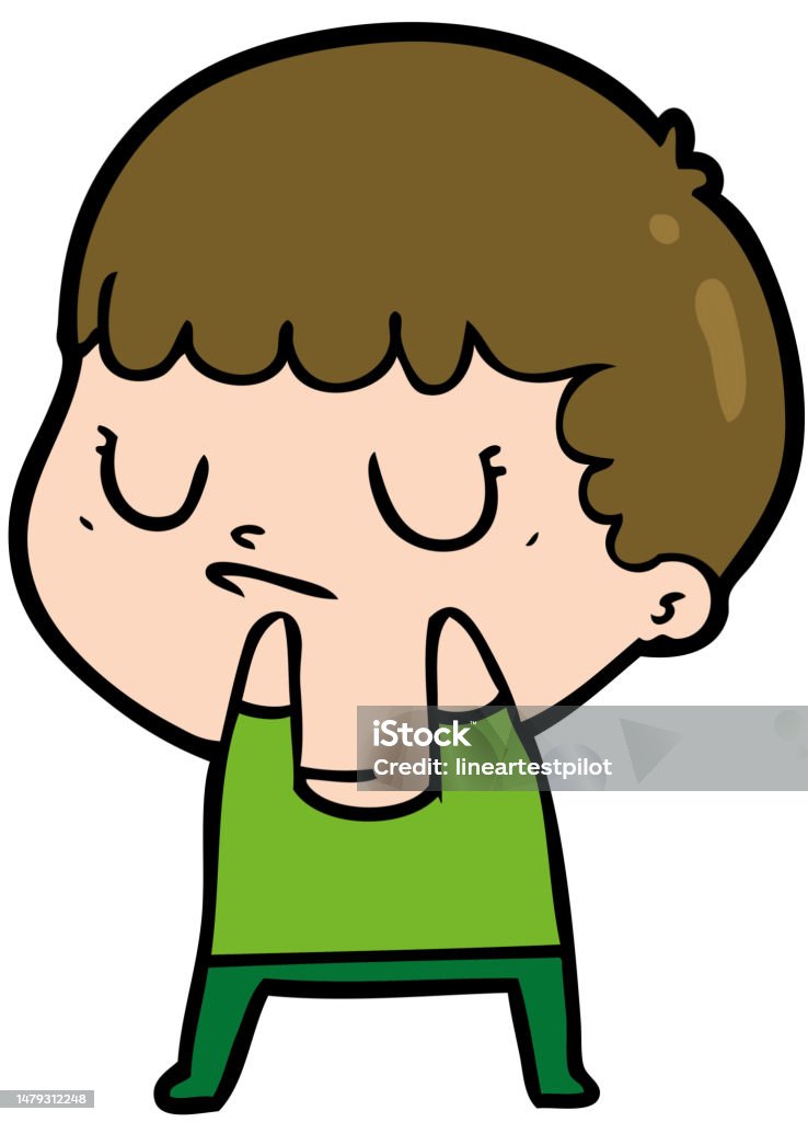 Grumpy Human Cartoon Cartoon Grumpy Boy Stock Illustration - Download Image Now - Adult ...