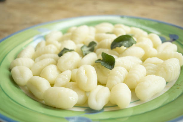 gnocchi seasoned with butter and sage