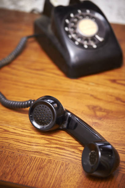 istock Vertical shot of an old telephone handset on a 1479328451