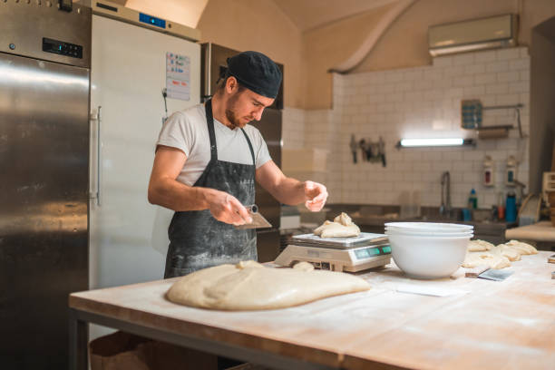 istock Proofed Dough Divided In Pieces In An Artisan Bakery 1479330169