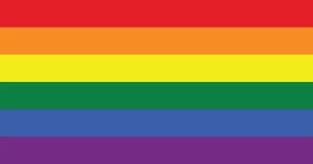 Vector illustration of LGBT Rainbow flag