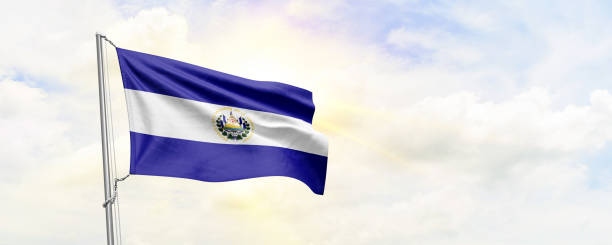 istock El Salvador flag waving on sky background. 3D Rendering 1479338031