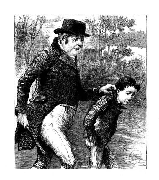istock 19th c engraving  angry farmer and naughty boy; storytelling; Chatterbox magazine 1883 1479341534