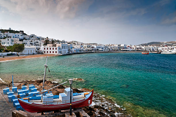 istock Mykonos view with taverna in front 147934330