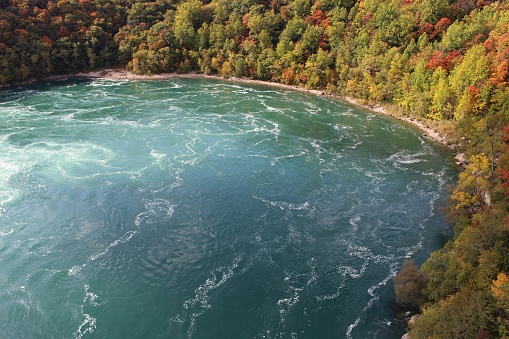 Whirlpool rapids of Niagara Falls, Canada, taken from Aero Car