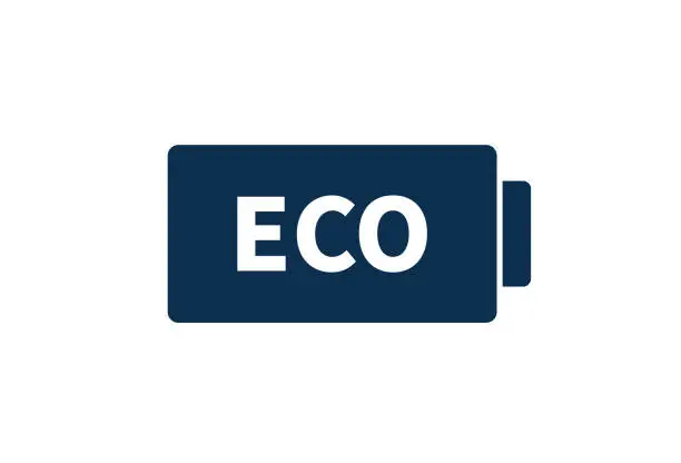 Vector illustration of Battery and ECO icon.