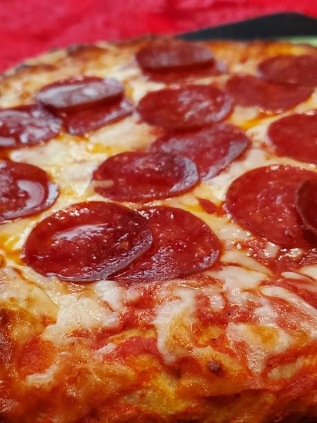 istock Close-Up of Whole Pepperoni Pizza 1479359577