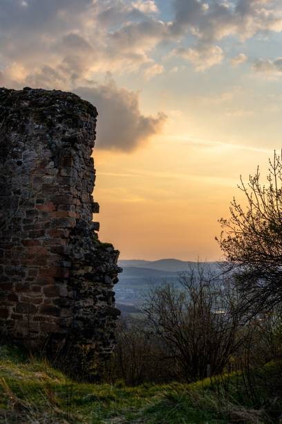 istock A ruined brick wall with a sunset in the background 1479362543