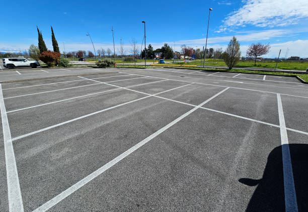 istock Empty parking lot in a residential area 1479376963