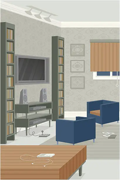 Vector illustration of Gameroom