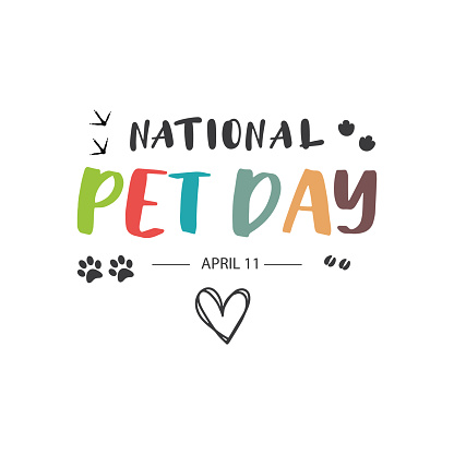 National pet day, april 11th - vector, design.