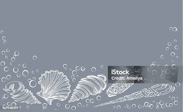 Shell Backround Draw Hand Drawn Background With See Shell Stock Illustration - Download ...