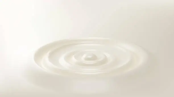 Vector illustration of Milk or cream liquid wave background. Ripple milk wave. Yogurt milkshake swirl texture.