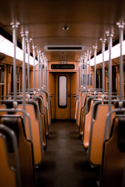 istock Empty brown seats in the subway in Brussels,Belgium 1479399590