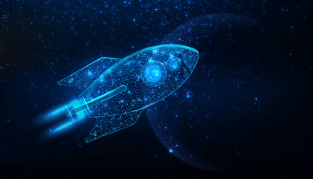 istock National day of human space flight concept. Futuristic modern abstract planet on blue background. Vector illustration. 1479399652
