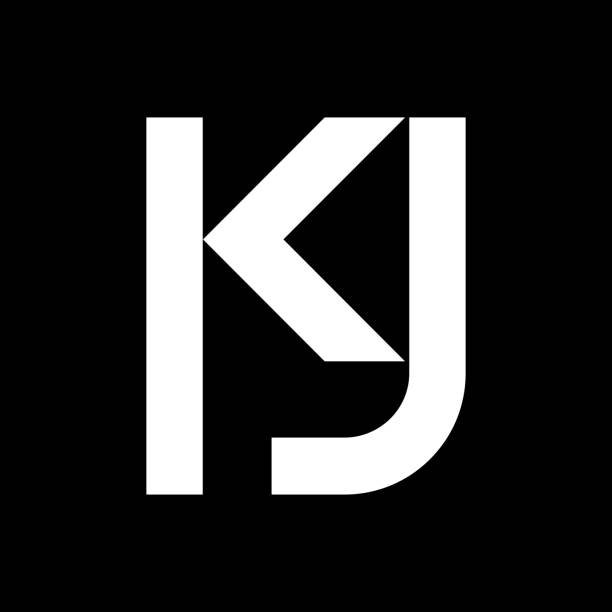 Minimal Jk Logo Icon Of A Kj Letter On A Luxury Background Logo