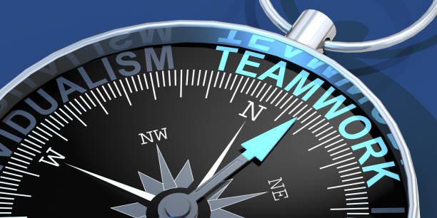 istock 3D rendering of a compass pointing at 