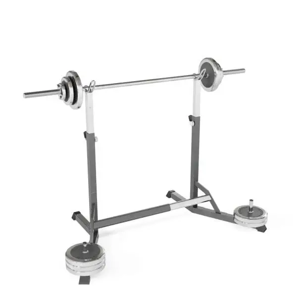 3DRender bench press rack gym fitness strength training equipment workout