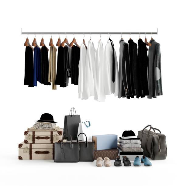 istock A closet full with shirts and luggage, 3d rendering 1479412598