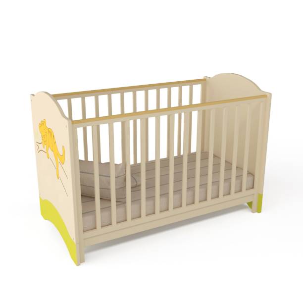 istock A wooden baby crib, 3d rendering 1479412670