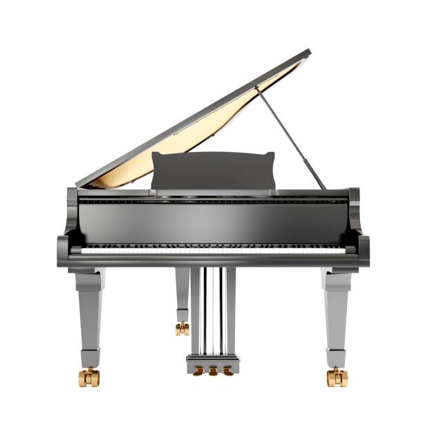 istock 3D rendering of classical black piano 1479414300