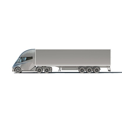 An illustration of a semi truck by Paul Grubler is presented in this image
