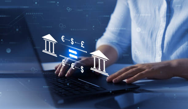 istock Money transfers from different currencies internationally and currency exchange. Online banking and interbank payment. 1479421288