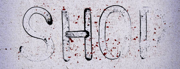 istock Old Textured Sign for Shopping Word Shop 1479437112