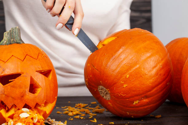 istock Sweet ripe orange pumpkin is sliced on the table 1479437982