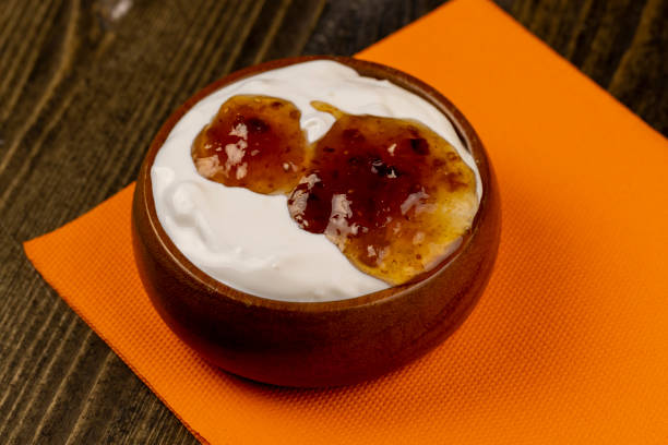 istock natural white milk yogurt with the addition of fig jam 1479439030