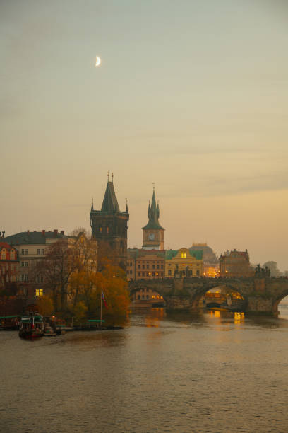 The Gothic Church of Our Lady before Týn in Prague. Old Town Square