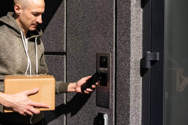 istock nfc's mobile phone use for open safety door. 1479441791
