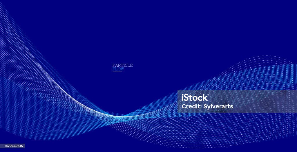 Blue Dots Array Blue Dots In Motion Dark Vector Abstract Background Particles Array ...