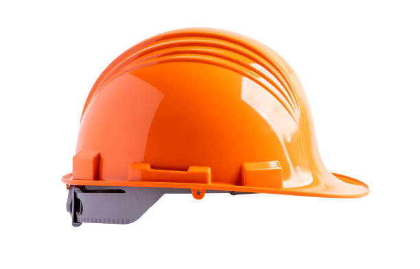 istock Yellow construction helmet isolated on white background with clipping path, engineer safety concept. 1479449905
