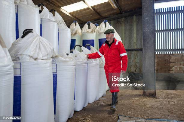 Farmer Checking On The Fertiliser Delivery Stock Photo - Download Image Now - UK, Inflation - Economics, Biodiversity