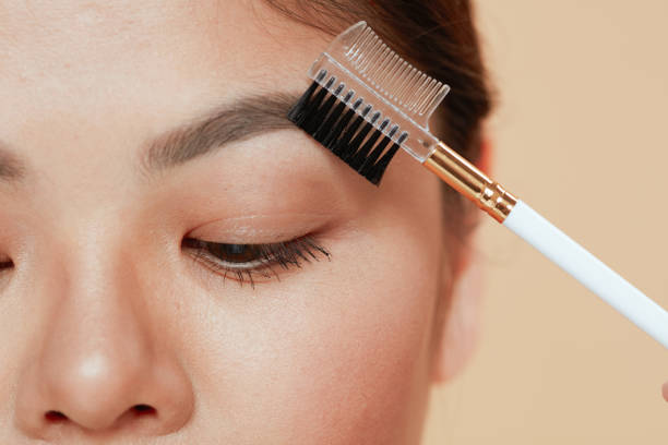 istock Closeup on asian woman with brow brush 1479455843