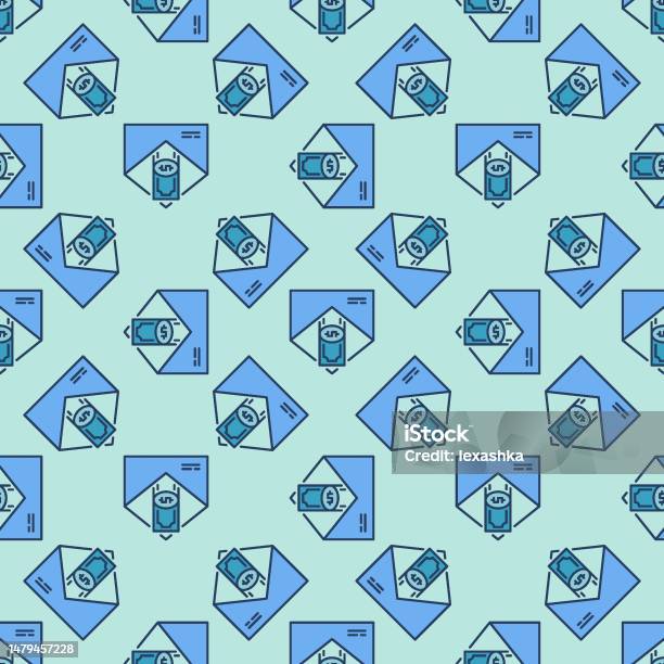 Vector Banknote Pattern Free Envelope And Money Vector Dollar Banknote Colored Seamless Pattern ...