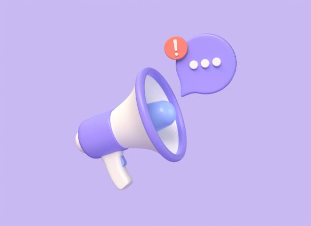 istock 3d megaphone or loudspeaker and comment icon on speech bubble exclamation mark. the concept of replying to a comment or notification of an error or spam. 3d rendering 1479461598