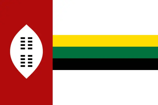 Vector illustration of Simple flag of Zululand