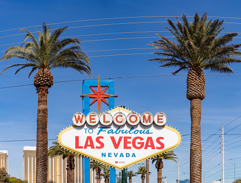 Las Vegas, United States - November 23, 2022: A picture of the Welcome to Fabulous Las Vegas sign.