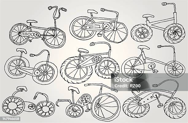 Bicicleta - Arte vetorial de stock e mais imagens de Arte - Arte, Arte e Artesanato - Arte visual, Atividade