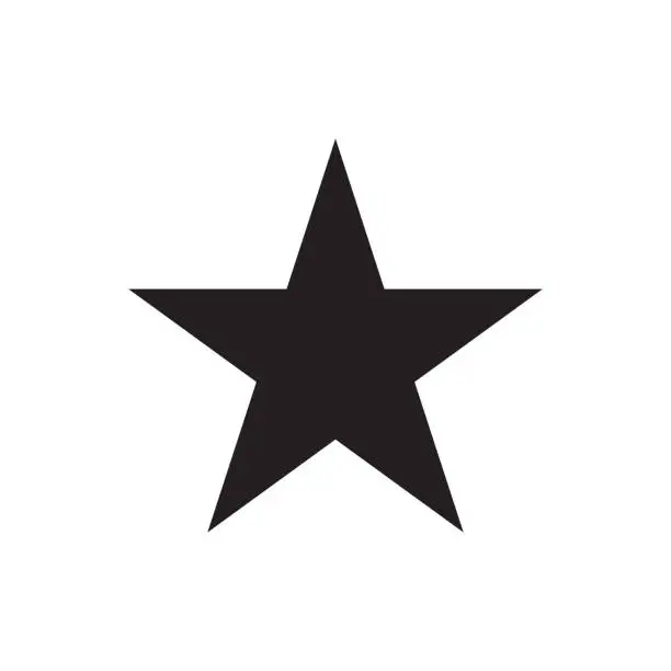 Vector illustration of Star. Vector icon. Black star. Pictogram. Illustration symbol. Star logo. Emblem. Award.