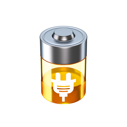 This is a 3D illustration of charghing battery icon