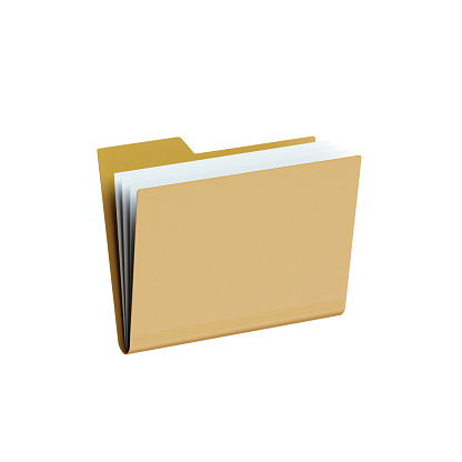 This is a 3D illustration of a folder 3D icon