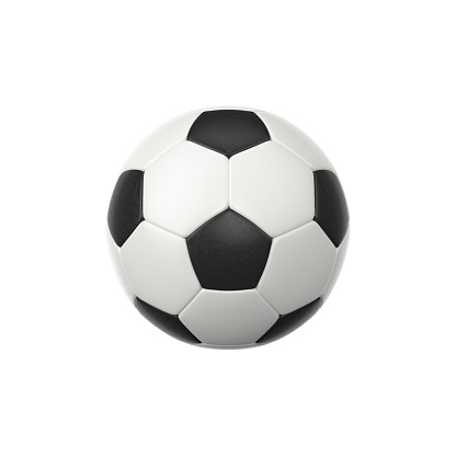 soccer, ball, 3d, white background