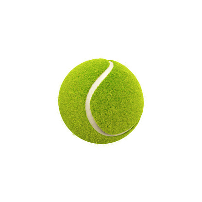 This is a 3D illustration of a tennis ball 3D icon