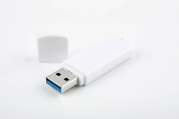 istock Flash drive. Compact usb drive.  Close up of a flash memory template on white background 1479484252