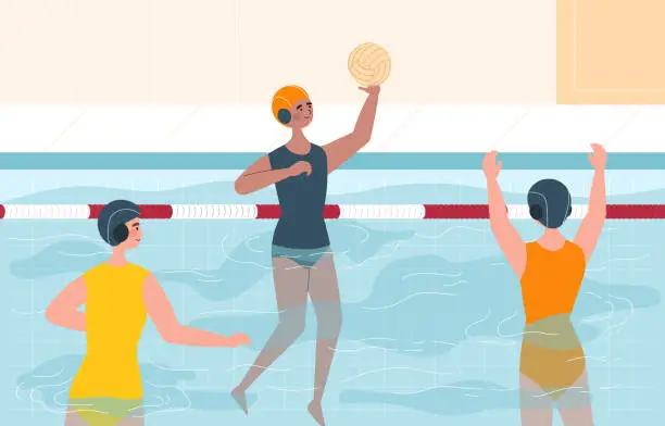 Vector illustration of Water polo concept