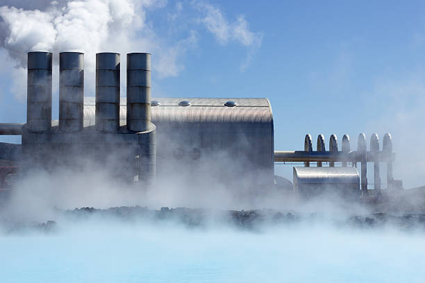 地熱発電所 - iceland image horizontal color image ストックフォトと画像